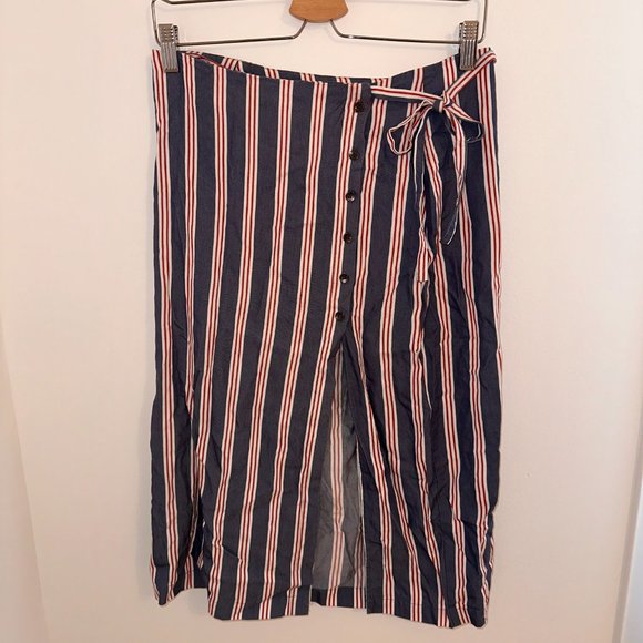 Striped button-down midi skirt - Picture 2 of 6